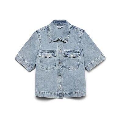 10340235-4911089 Vmfenja 2/4 Denim Shirt Ga Noos, jasnoniebieski (light blue denim), L 10340235-4911089 Vmfenja 2/4 Denim Shirt Ga Noos, jasnoniebieski (light blue denim), L