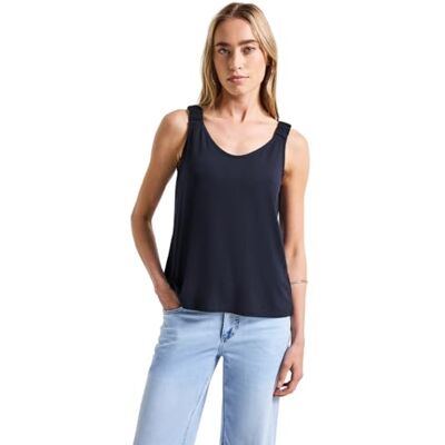 A323622 Street One Damski top z marszczeniem, Deep Blue, 46 A323622 Street One Damski top z marszczeniem, Deep Blue, 46