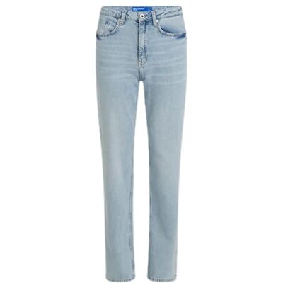 A2W10038 Karl Lagerfeld Jeans, Damskie, Wysoki Stan, Proste Spodnie Denim Z Rozcięciem, Prosta Nogawka, Niebieski, 2730 A2W10038 Karl Lagerfeld Jeans, Damskie, Wysoki Stan, Proste Spodnie Denim Z Rozcięciem, Prosta Nogawka, Niebieski, 2730