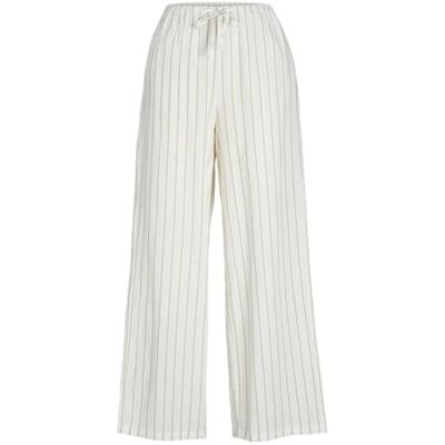 12249649-4468498 JACK & JONES Damskie spodnie Jxflora Linen Blend String Pant WVN Sn, biały, S 12249649-4468498 JACK & JONES Damskie spodnie Jxflora Linen Blend String Pant WVN Sn, biały, S