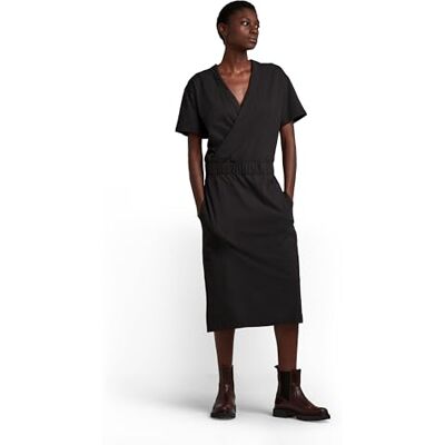 D21296-B771-6484 G-STAR RAW Damskie sukienki Bohdana Kleid, Czarny (Dk Black ), XS D21296-B771-6484 G-STAR RAW Damskie sukienki Bohdana Kleid, Czarny (Dk Black ), XS