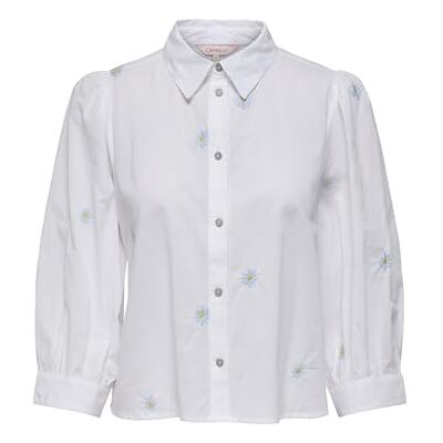 15264753-3990607 Onlcandy 3/4 Cropped Shirt WVN, Bright White, XL 15264753-3990607 Onlcandy 3/4 Cropped Shirt WVN, Bright White, XL