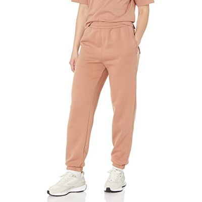AEW30280F23_Light Brown Amazon Essentials Damskie luźne joggery (dostępne w dużych rozmiarach), jasnobrązowe, S AEW30280F23_Light Brown Amazon Essentials Damskie luźne joggery (dostępne w dużych rozmiarach), jasnobrązowe, S