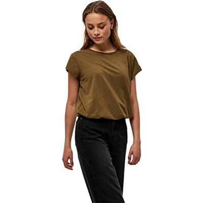 MI3506 Minus Leti T-shirt damski czarny t-shirt damski Basic T-shirt damski z krótkim rękawem z okrągłym dekoltem elegancka koszulka damska z krótkimi rękawami wiosenna bluzka damska, 444 Dark Olive, MI3506 Minus Leti T-shirt damski czarny t-shirt damski Basic T-shirt damski z krótkim rękawem z okrągłym dekoltem elegancka koszulka damska z krótkimi rękawami wiosenna bluzka damska, 444 Dark Olive,