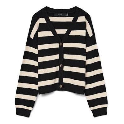 10331794-4794869 VERO MODA Vmsaba Full Needle Ls V-Neck Cardi Noos, czarny, L 10331794-4794869 VERO MODA Vmsaba Full Needle Ls V-Neck Cardi Noos, czarny, L