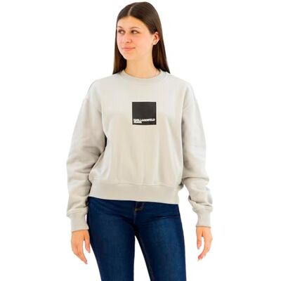 A1W20006 Karl Lagerfeld Jeans, Damskie, Bluza Z Logo Box, Regular Fit, Szary, XL A1W20006 Karl Lagerfeld Jeans, Damskie, Bluza Z Logo Box, Regular Fit, Szary, XL