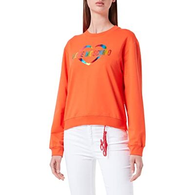 W 6 306 50 E 2340 Love Moschino Love Heart Multicolor Foil Print Damska koszulka survivalowa, Kolor: pomarańczowy, 36 W 6 306 50 E 2340 Love Moschino Love Heart Multicolor Foil Print Damska koszulka survivalowa, Kolor: pomarańczowy, 36