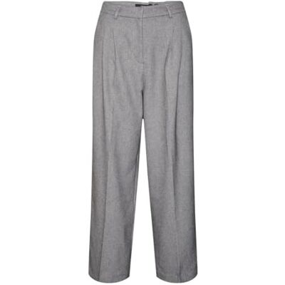 10297471 VERO MODA Vmaudrey Hr Straight Pant spodnie damskie, ciemnoszary melanż, 40W / 32L 10297471 VERO MODA Vmaudrey Hr Straight Pant spodnie damskie, ciemnoszary melanż, 40W / 32L