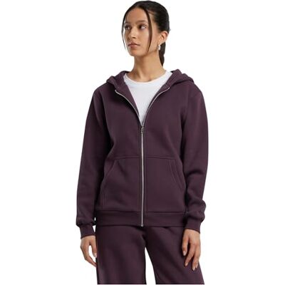 BY290 Build Your Brand Damska bluza z kapturem Fluffy Zip Hoody, przytulna kurtka z kapturem o luźnym kroju, do noszenia na co dzień i w czasie wolnym, Plumpurple, 3XL BY290 Build Your Brand Damska bluza z kapturem Fluffy Zip Hoody, przytulna kurtka z kapturem o luźnym kroju, do noszenia na co dzień i w czasie wolnym, Plumpurple, 3XL
