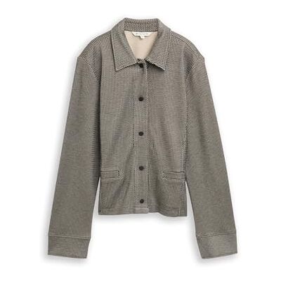 1048648 TOM TAILOR Damska marynarka, 39304 Black Beige Wave Structure, S 1048648 TOM TAILOR Damska marynarka, 39304 Black Beige Wave Structure, S