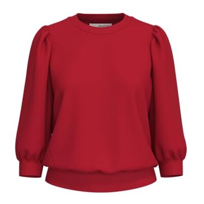 16082379-4801100 SELECTED FEMME Slftenny bluza dresowa 3/4 Noos, Equestrian Red, XS 16082379-4801100 SELECTED FEMME Slftenny bluza dresowa 3/4 Noos, Equestrian Red, XS