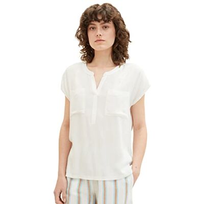 1037221 TOM TAILOR Damski T-Shirt, 10315-Whisper White, L, 10315 Whisper White, L 1037221 TOM TAILOR Damski T-Shirt, 10315-Whisper White, L, 10315 Whisper White, L