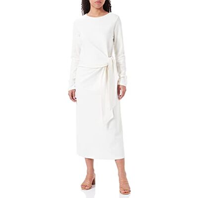 TU0648026W-110701-XS Mexx Damska sukienka z długim rękawem z węzłem, Off White, XS TU0648026W-110701-XS Mexx Damska sukienka z długim rękawem z węzłem, Off White, XS