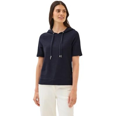 B323713 CECIL Bouclé Slub bluza z kapturem, Urban Dark Blue, XL B323713 CECIL Bouclé Slub bluza z kapturem, Urban Dark Blue, XL