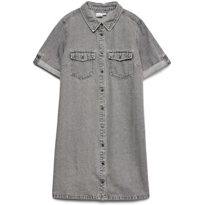10309665-4567688 VERO MODA VMJENNIE damska sukienka dżinsowa, krótka sukienka, Medium Grey Denim, XL 10309665-4567688 VERO MODA VMJENNIE damska sukienka dżinsowa, krótka sukienka, Medium Grey Denim, XL