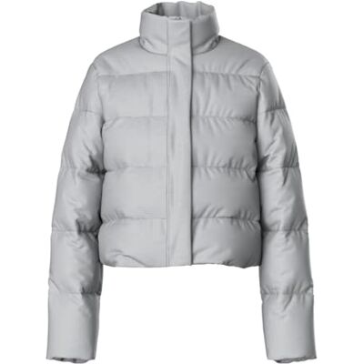 17154844 PIECES Pcbee Highneck Cropped Puffer Jacket Mm kurtka damska, Ultimate Grey, XL 17154844 PIECES Pcbee Highneck Cropped Puffer Jacket Mm kurtka damska, Ultimate Grey, XL