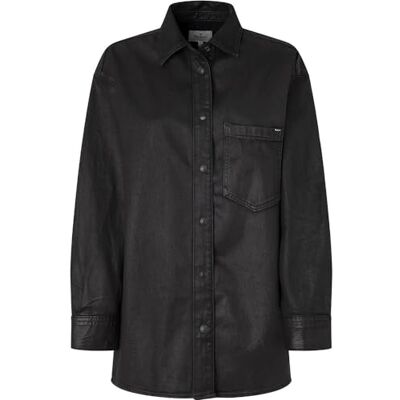 PL304729 Pepe Jeans Damska koszula dżinsowa Alix Coated, Niebieski (denim), L PL304729 Pepe Jeans Damska koszula dżinsowa Alix Coated, Niebieski (denim), L