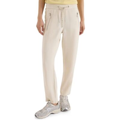 B380436 Cecil Slim Leg spodnie z mieszanki lnu Macadamia beżowe XL B380436 Cecil Slim Leg spodnie z mieszanki lnu Macadamia beżowe XL