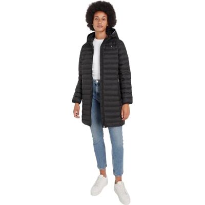 WW0WW39580 Tommy Hilfiger Damski wyściełany zimowy płaszcz puchowy Global Stripe, czarny (czarny), XXS WW0WW39580 Tommy Hilfiger Damski wyściełany zimowy płaszcz puchowy Global Stripe, czarny (czarny), XXS