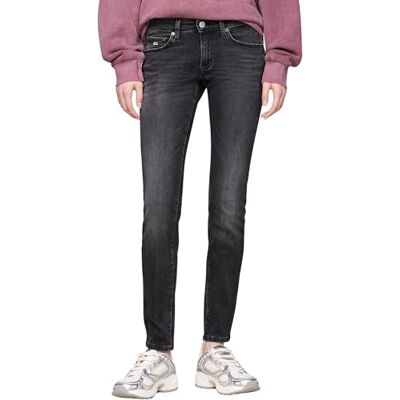 DW0DW19669 Tommy Jeans Damskie Sophie LW SKN DH1282 Skinny, Denim (Denim Black), 32W / 28L, Denim (czarny dżins), 32W / 28L DW0DW19669 Tommy Jeans Damskie Sophie LW SKN DH1282 Skinny, Denim (Denim Black), 32W / 28L, Denim (czarny dżins), 32W / 28L