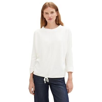 1039079 TOM TAILOR T-shirt damski, 10315 Whisper White, XS 1039079 TOM TAILOR T-shirt damski, 10315 Whisper White, XS