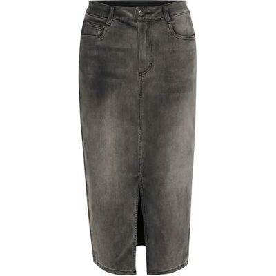 10509517 KAFFE Damski denim spódniczka z wysokim stanem sylwetka średniej długości kobiety, Średni szary dżins, 34 10509517 KAFFE Damski denim spódniczka z wysokim stanem sylwetka średniej długości kobiety, Średni szary dżins, 34