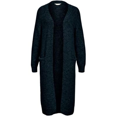 23046904-4856915 Objmilu Ls Lo Long Knit Cardigan Noos, czarny, L 23046904-4856915 Objmilu Ls Lo Long Knit Cardigan Noos, czarny, L