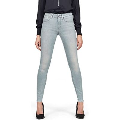 D05700-9874-071 G-STAR RAW Damskie dżinsy 3301 Mid Waist Skinny, Niebieski (średni wiek ), 23W / 28L D05700-9874-071 G-STAR RAW Damskie dżinsy 3301 Mid Waist Skinny, Niebieski (średni wiek ), 23W / 28L