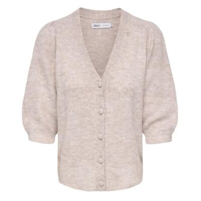 15370191-4975689 ONLY Dekolt KNT Onlliva Noos V-Neck S/S, Pumice Stone, M damski, Kamień Pumice, M 15370191-4975689 ONLY Dekolt KNT Onlliva Noos V-Neck S/S, Pumice Stone, M damski, Kamień Pumice, M