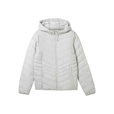 1035807 TOM TAILOR Denim Damska kurtka pikowana z kapturem, 11074 Silver Grey, S 1035807 TOM TAILOR Denim Damska kurtka pikowana z kapturem, 11074 Silver Grey, S