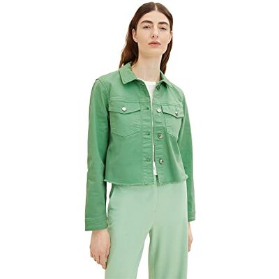 1035325 TOM TAILOR Damski kurtka jeansowa , 31034 Okra Green, S 1035325 TOM TAILOR Damski kurtka jeansowa , 31034 Okra Green, S