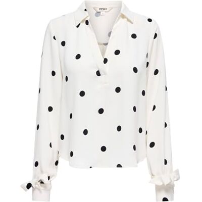 15365755-4946321 ONLY Onlbelem L/S Bow Top Wvn Sud, Cloud Dancer, S Kobiety 15365755-4946321 ONLY Onlbelem L/S Bow Top Wvn Sud, Cloud Dancer, S Kobiety
