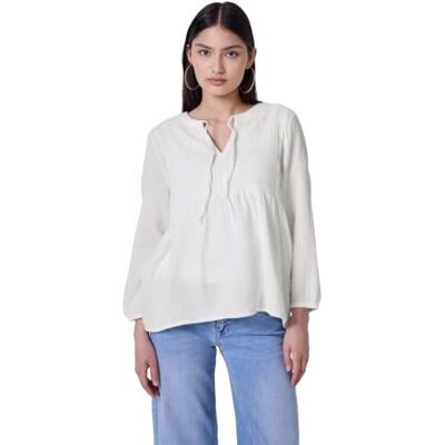 3411360 Street One Studio Muślinowa tunika z haftem, Off White, 42 3411360 Street One Studio Muślinowa tunika z haftem, Off White, 42