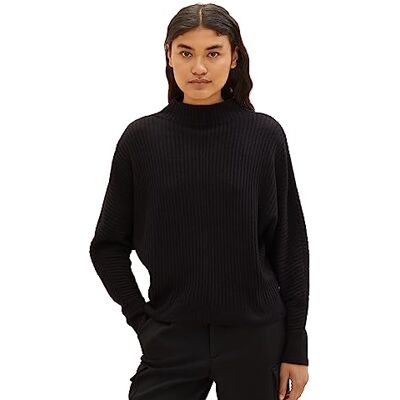 1039765 TOM TAILOR Denim Sweter damski, 14482 – Deep Black, XS 1039765 TOM TAILOR Denim Sweter damski, 14482 – Deep Black, XS