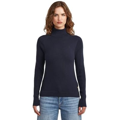 D27713 G-STAR Core Turtle Slim Knit Wmn sweter, niebieski (Osaka Blue -b692-3873), XXL damski, Niebieski (Osaka Blue -b692-3873), XXL D27713 G-STAR Core Turtle Slim Knit Wmn sweter, niebieski (Osaka Blue -b692-3873), XXL damski, Niebieski (Osaka Blue -b692-3873), XXL