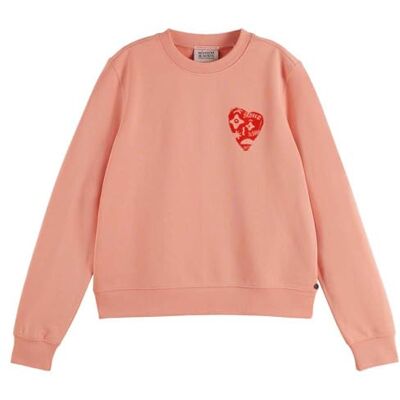 U9E00662T Scotch & Soda Chest Artwork Regular Fit bluza z kapturem, Peach Pink 636, XS U9E00662T Scotch & Soda Chest Artwork Regular Fit bluza z kapturem, Peach Pink 636, XS