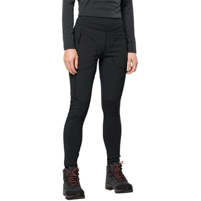 1507781 Jack Wolfskin Kobiety Salmaser Legginsy, Czarny, S 1507781 Jack Wolfskin Kobiety Salmaser Legginsy, Czarny, S
