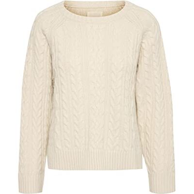 30306562 Part Two Damski sweter Melenapw PU, Biały szary, S 30306562 Part Two Damski sweter Melenapw PU, Biały szary, S
