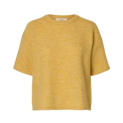 16099935-4900360 SELECTED WOMEN Slflulu 2/4 Knit O-Neck Noos, brunatnożółty, XS 16099935-4900360 SELECTED WOMEN Slflulu 2/4 Knit O-Neck Noos, brunatnożółty, XS