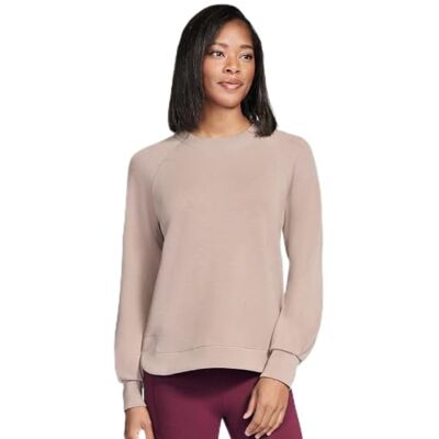 LT152 Skechers Damski sweter Skechluxe Elevate Crewneck, brązowy (taupe), L LT152 Skechers Damski sweter Skechluxe Elevate Crewneck, brązowy (taupe), L
