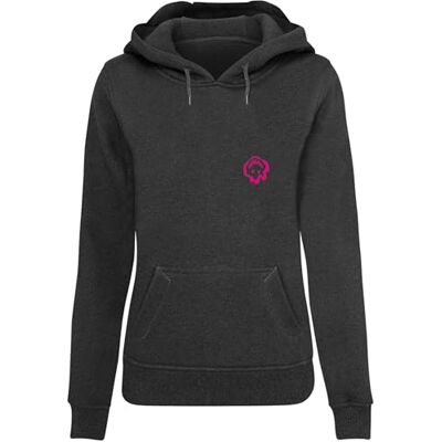 MST039 Miss Tee Everything's Nice Hoody, damska bluza z kapturem, luźna bluza z kapturem z nadrukiem na plecach, regularny krój, rozmiary XS 5XL, antracyt, L MST039 Miss Tee Everything's Nice Hoody, damska bluza z kapturem, luźna bluza z kapturem z nadrukiem na plecach, regularny krój, rozmiary XS 5XL, antracyt, L