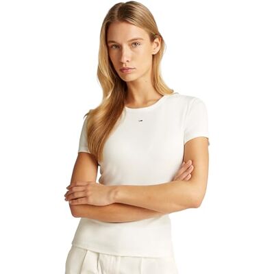 DW0DW21430 Tommy Jeans Damska koszulka TJW 2PACK SLIM ESSENTIAL RIB SS S/S, Multi, XXS, Multi (Ecru/czarny), XXS DW0DW21430 Tommy Jeans Damska koszulka TJW 2PACK SLIM ESSENTIAL RIB SS S/S, Multi, XXS, Multi (Ecru/czarny), XXS