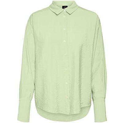 10289934 VERO Moda Damska koszulka Vmlena Ls WVN Noos Top, limonkowa Cream, XS EU, Krem limonkowy, XS 10289934 VERO Moda Damska koszulka Vmlena Ls WVN Noos Top, limonkowa Cream, XS EU, Krem limonkowy, XS