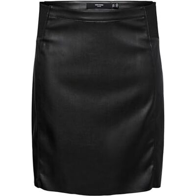 10320842_Black VERO MODA Damska spódnica ołówkowa VMCBUTTERSIA krótka spódnica, czarny, 44 10320842_Black VERO MODA Damska spódnica ołówkowa VMCBUTTERSIA krótka spódnica, czarny, 44