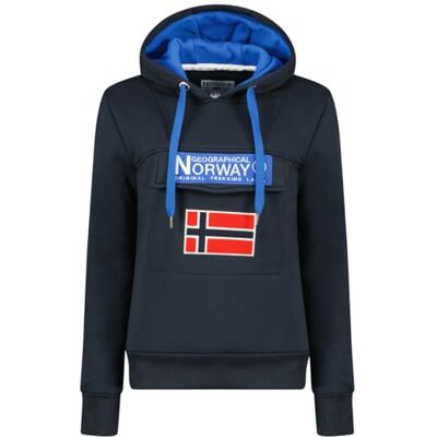 WW6110F/GN Geographical Norway Gadrienama Lady Damska bluza z kapturem z kieszeniami kangur ciepła bluza z długim rękawem damska kurtka z kapturem Wiosna Lato Jesień Zima (Navy L), granatowy, L WW6110F/GN Geographical Norway Gadrienama Lady Damska bluza z kapturem z kieszeniami kangur ciepła bluza z długim rękawem damska kurtka z kapturem Wiosna Lato Jesień Zima (Navy L), granatowy, L
