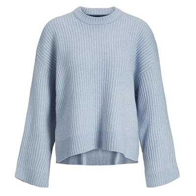 12255358 JACK & JONES Jxsigga Diverse Crew Neck Knit sweter z dzianiny, Skyway/Detail:/Coronet Blue Neck Piping, XS 12255358 JACK & JONES Jxsigga Diverse Crew Neck Knit sweter z dzianiny, Skyway/Detail:/Coronet Blue Neck Piping, XS