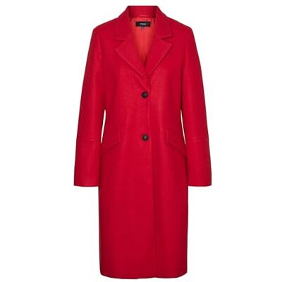 10320531 VERO MODA VMFORTUNESARA Long Coat GA BOO, Salsa, XS 10320531 VERO MODA VMFORTUNESARA Long Coat GA BOO, Salsa, XS