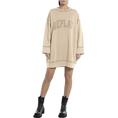 W9072 .000.22738G Replay Damska bluza oversize, 803 Light Taupe, XS W9072 .000.22738G Replay Damska bluza oversize, 803 Light Taupe, XS