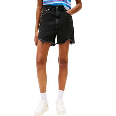 DW0DW213811BZNI24 Tommy Jeans Damskie szorty z 5 kieszeniami, Denim (denim sprany czarny czarny), 24W DW0DW213811BZNI24 Tommy Jeans Damskie szorty z 5 kieszeniami, Denim (denim sprany czarny czarny), 24W