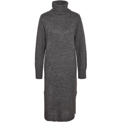 27026911-4537026 Nmviola L/S dzianinowa sukienka z dzianiny Fwd Noos, ciemnoszary melanż, S 27026911-4537026 Nmviola L/S dzianinowa sukienka z dzianiny Fwd Noos, ciemnoszary melanż, S